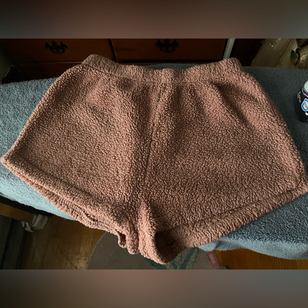 Fuzzy booty shorts!!